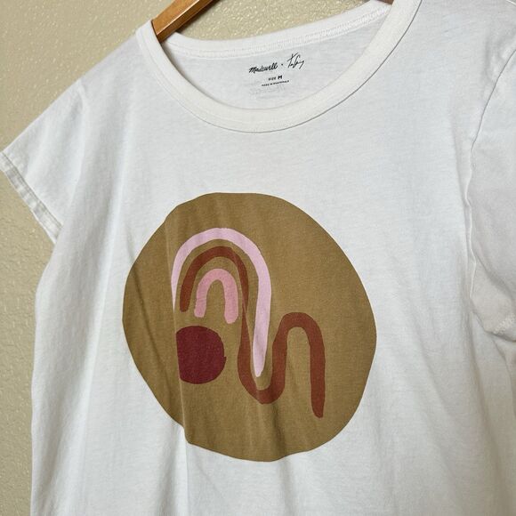Madewell x Tess Guinery T Shirt Short The Apricot Memoirs Size Medium - Picture 2 of 7